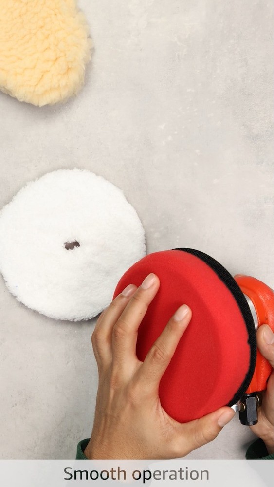 5" & 6" Pneumatic Random Orbital Sander, Low Vibration, Extra Backing Plate, Pad