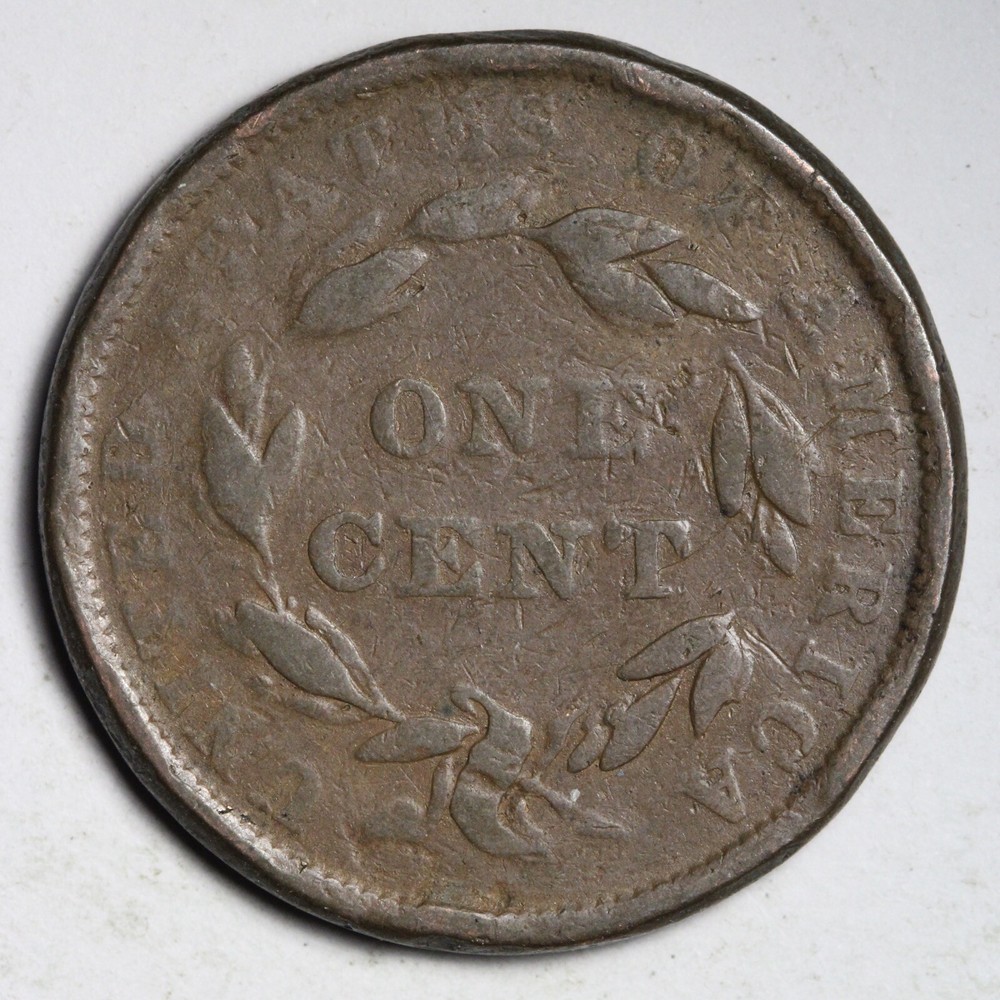 1839 Booby Head Coronet Large Cent CHOICE E247 XCL