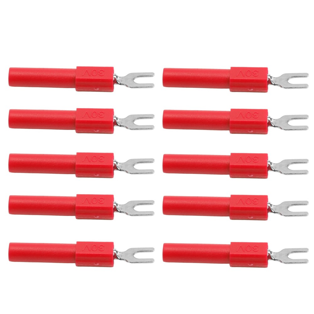 10pcs Fork Spade Wire Connectors High Quality Testing Multimeter Trending↑