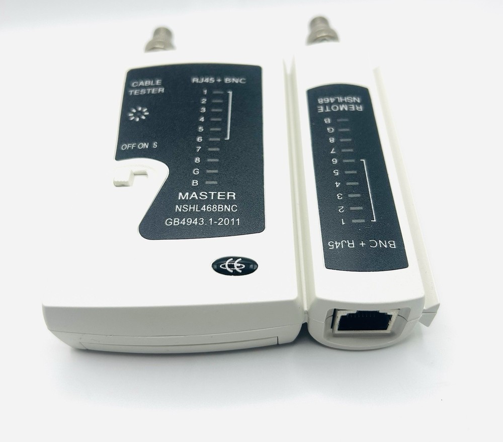 Universal Network Cable Tester Tool-BNC+RJ45 (Multi-Tester White) New