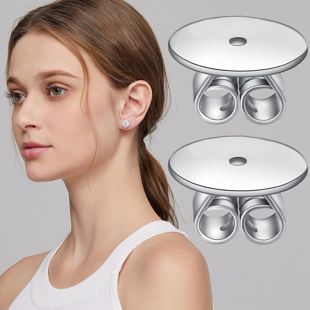Ultimate Secure 925 Sterling Silver Earring Backs - Perfect for Sensitive Ears