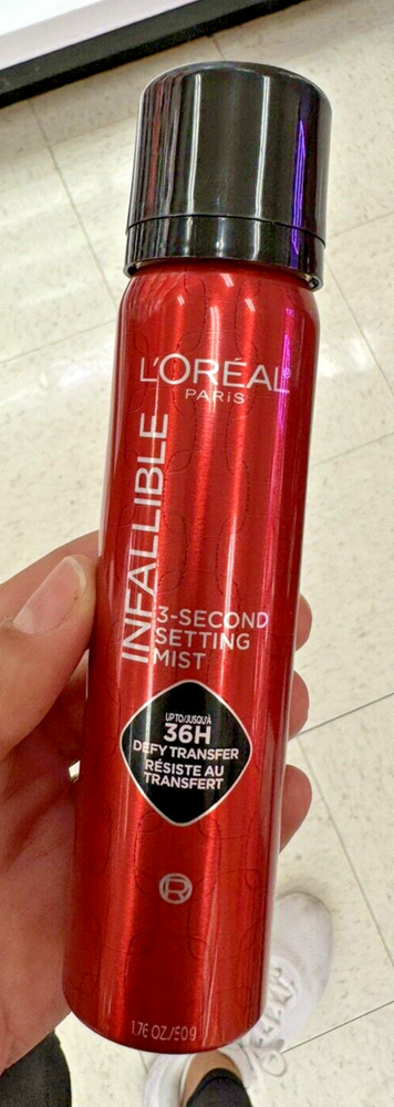 Loreal Infallible 3 Second Makeup Setting Mist Spray Up to 36Hr Defy Transfer
