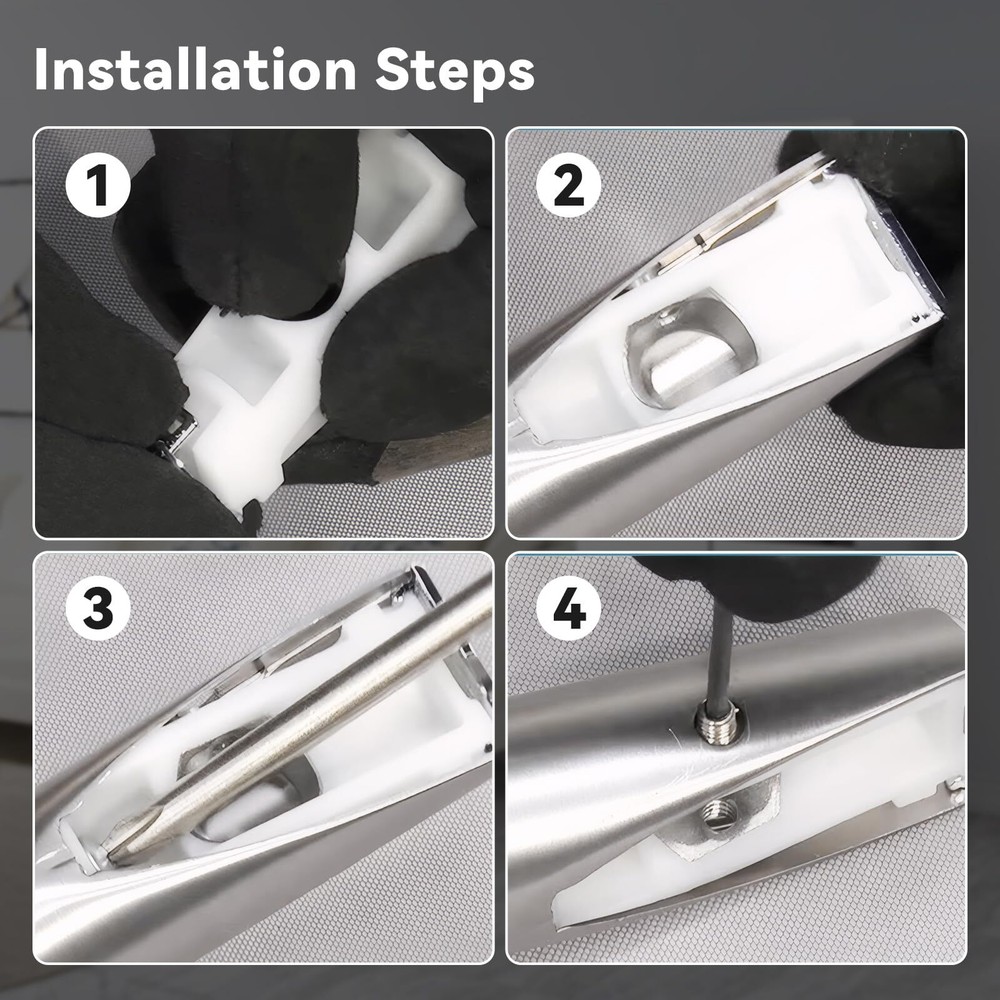 Freezer Door Handle Replacement for Refrigerator with Set Screw Durable