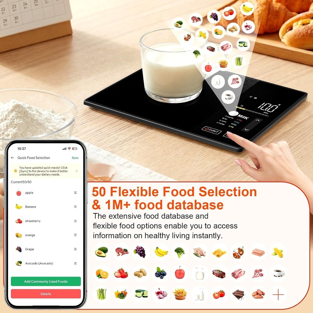Smart Kitchen Food Scale wit Nutritional Calculator,Free App,Barcode Scan