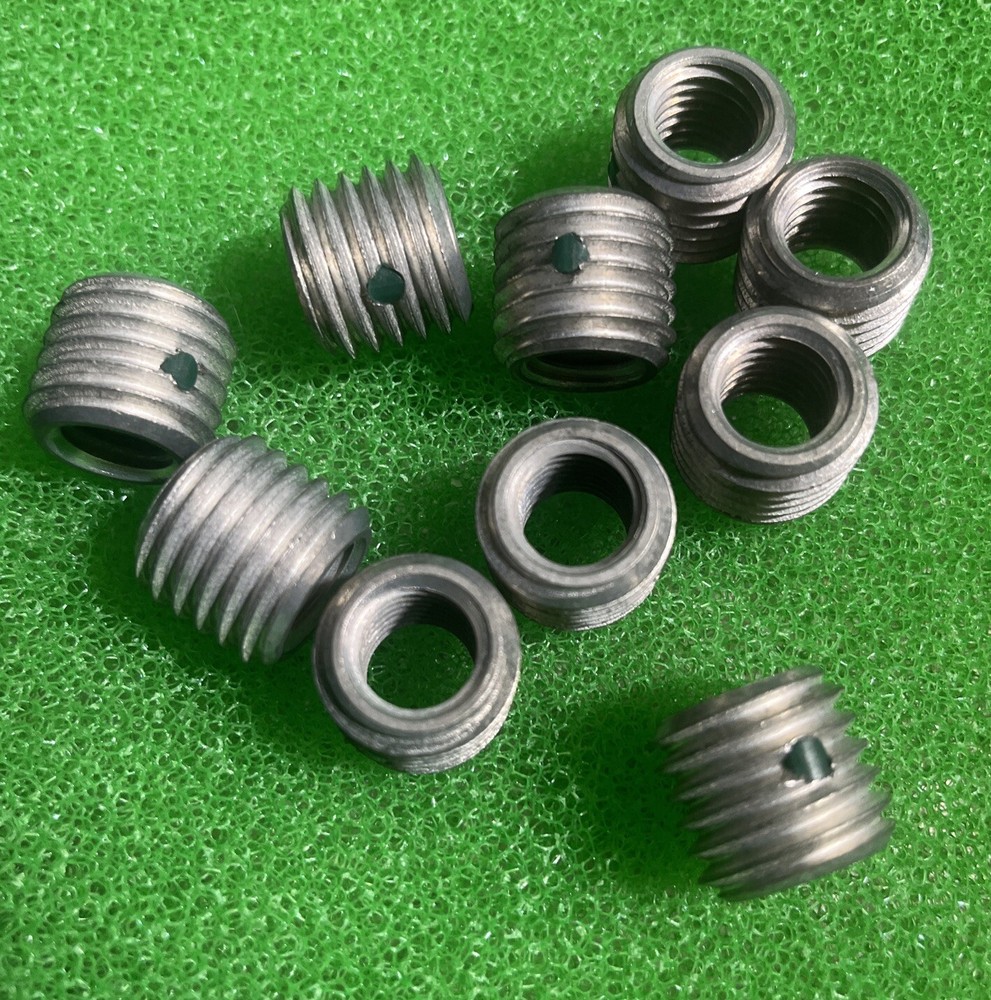 10 Pc) 1/2”-13 Internal / 3/4”-10 External Re-Nu Thread Lock Insert, Nylon lock