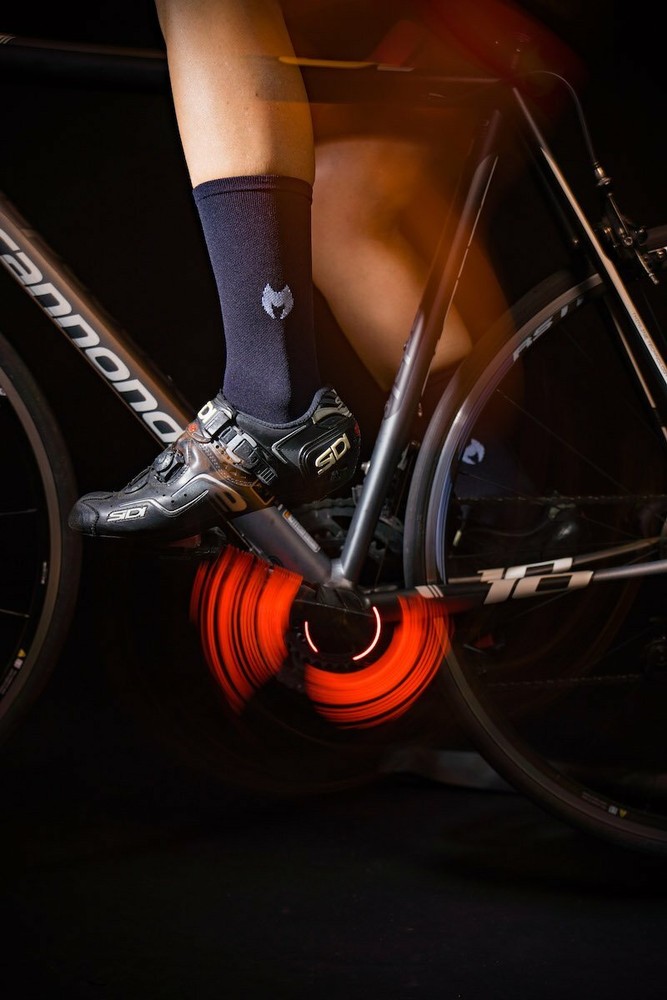Solo Warrior Midnight Blue Solid 6" Men & Women's Cycling Sock with Compression