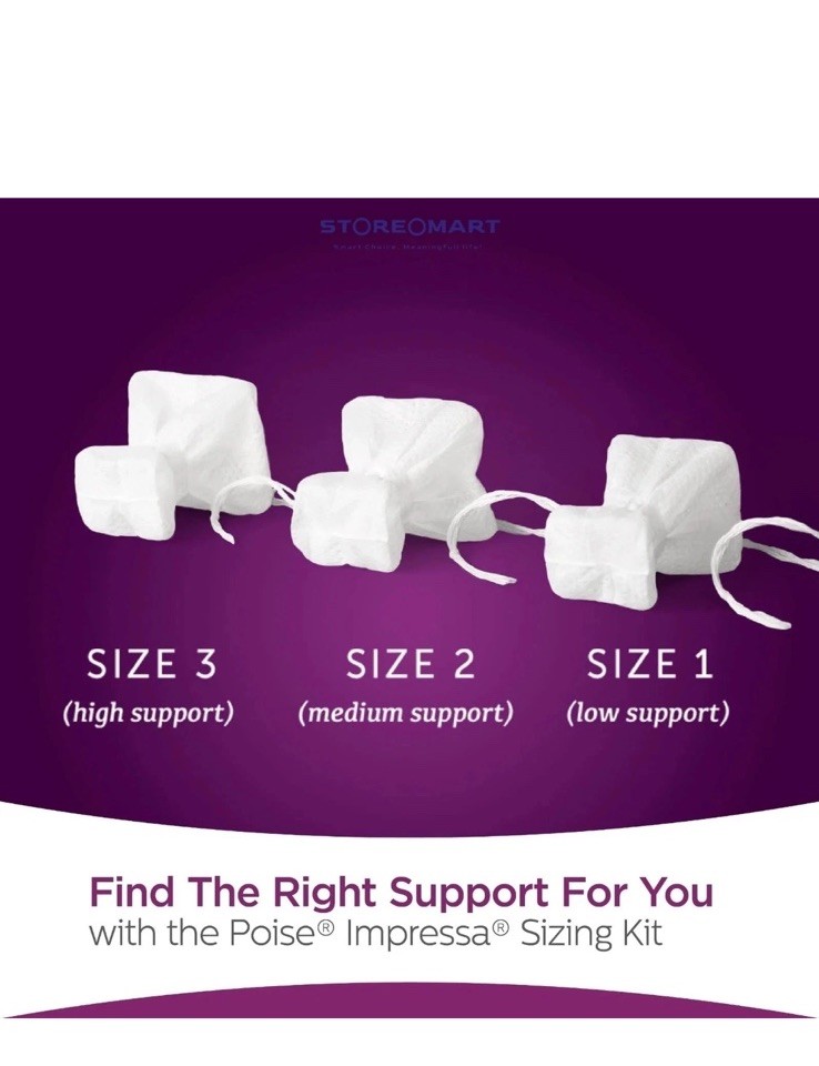 Poise Impressa 8 Count Bladder Supports Size 3