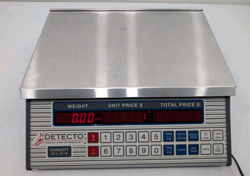 Cardinal Detecto Digital Price Computing Scale Counter Model PC-30-A Working