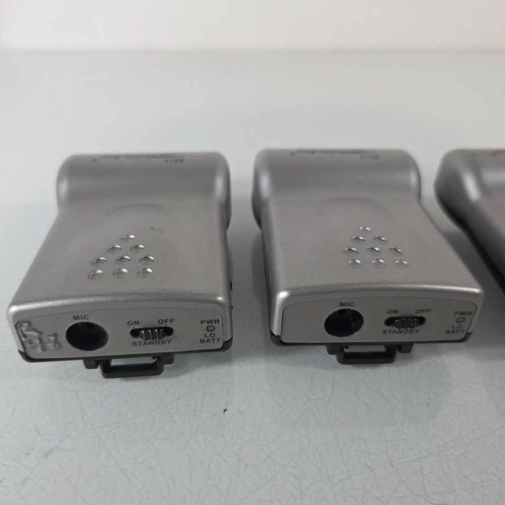 LOT OF 4 Bodyworn Transmitter 921T Radium 216MHz by Phonic Ear UNTESTED TURNS ON