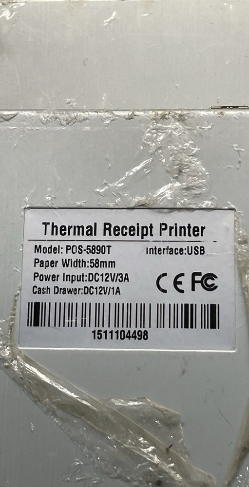 Thermal Receipt Printer POS-5890T USB POS 58mm Desktop Unit Device