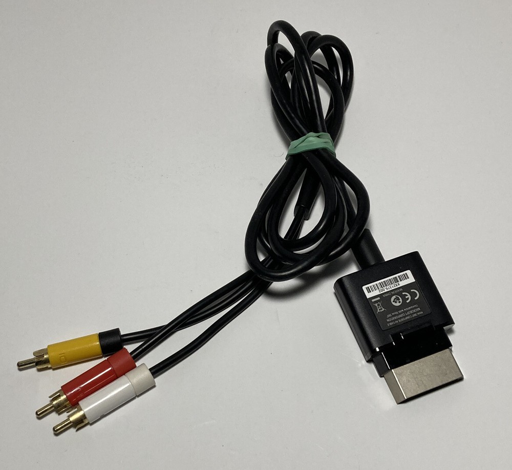 Genuine Microsoft Xbox 360 OEM Composite AV Cable Cord X821376-002