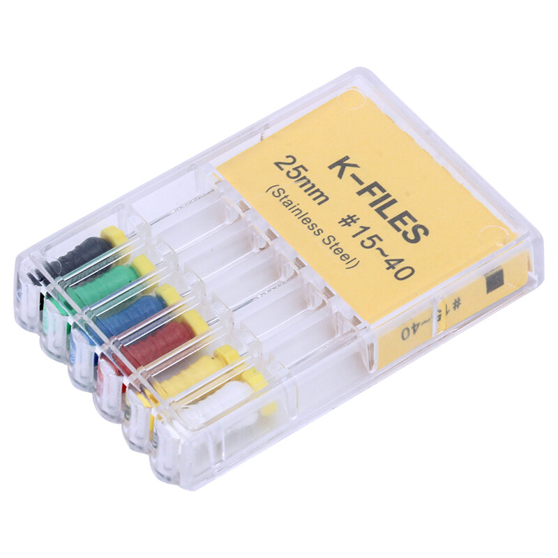 AZDENT Limas de endodoncia manual dental K-Files acero inoxidable 21/25mm