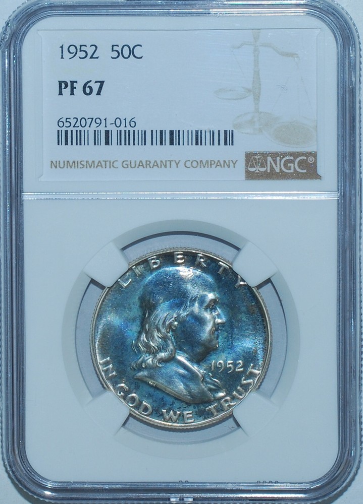 1952 NGC PR67 Proof Strike Franklin Half Dollar