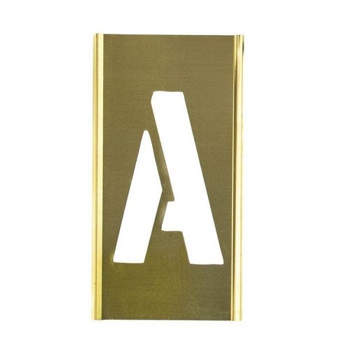 CH Hanson 10013A - Stencil Sort-3" Brass Gothic A