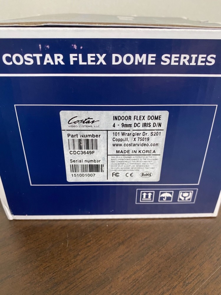 Costar Video Systems Indoor Flex Dome Series Camera CDC2649F