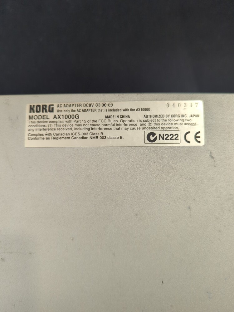 NO AC ADAPTER Korg Toneworks AX1000G Multi Effects Processor