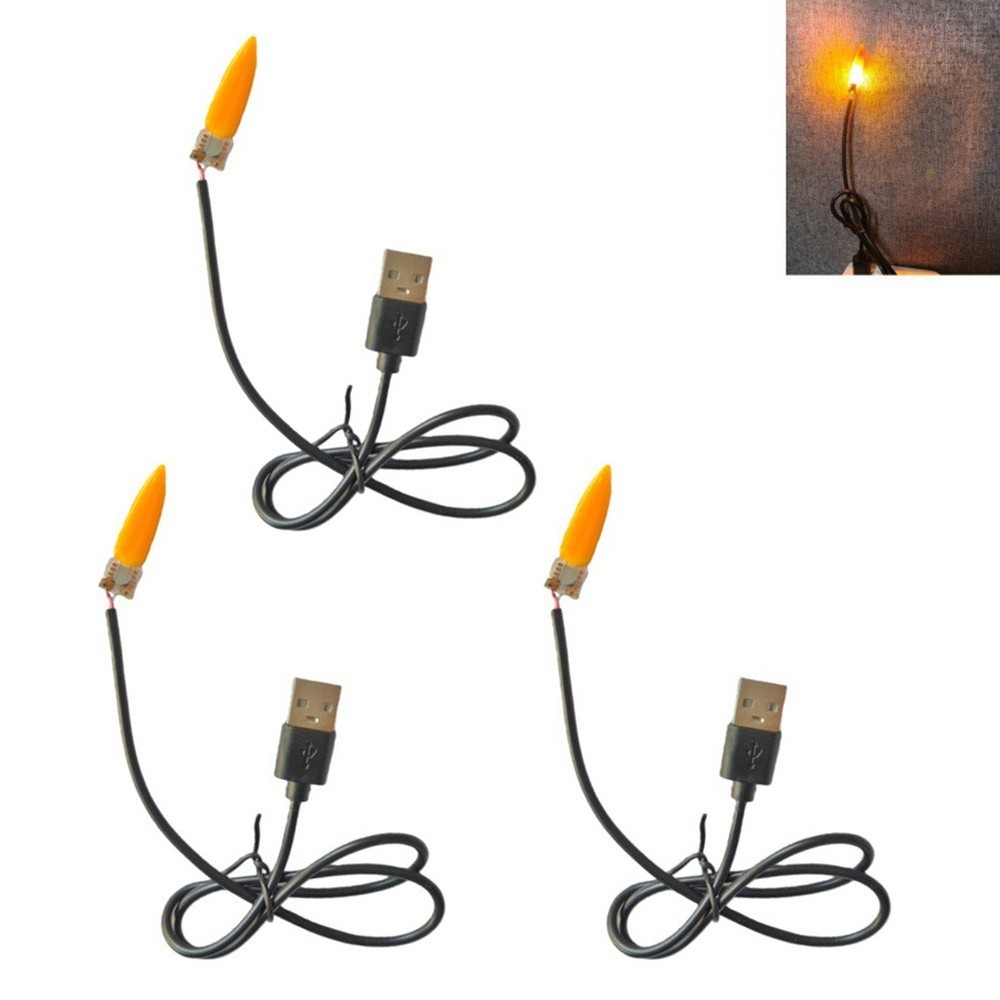 For Parties For Cafes USB Flame Lamp USB Powered Realistic Flame Effect