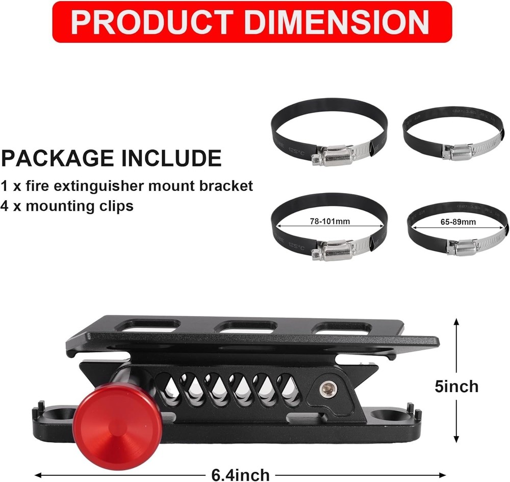 UTV Fire Extinguisher Mount Bracket, Quick Release Fire Extinguisher Mount Ho...