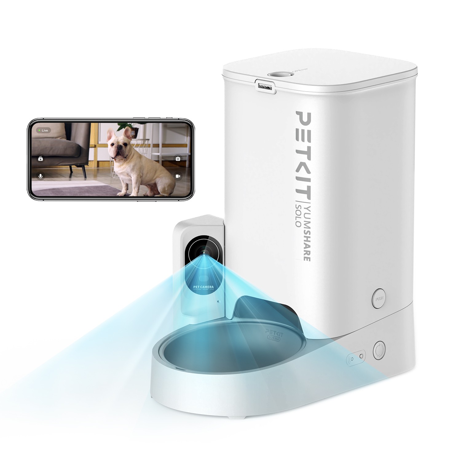 PETKIT Automatic Cat Feeder 2.4G WiFi Pet Feeder for Cat &Dog, 2-Way Audio