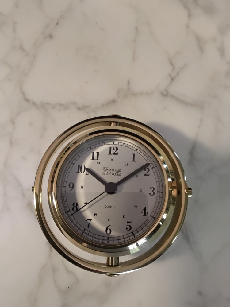 Weems and plath skipjack gimbal  clock barometer