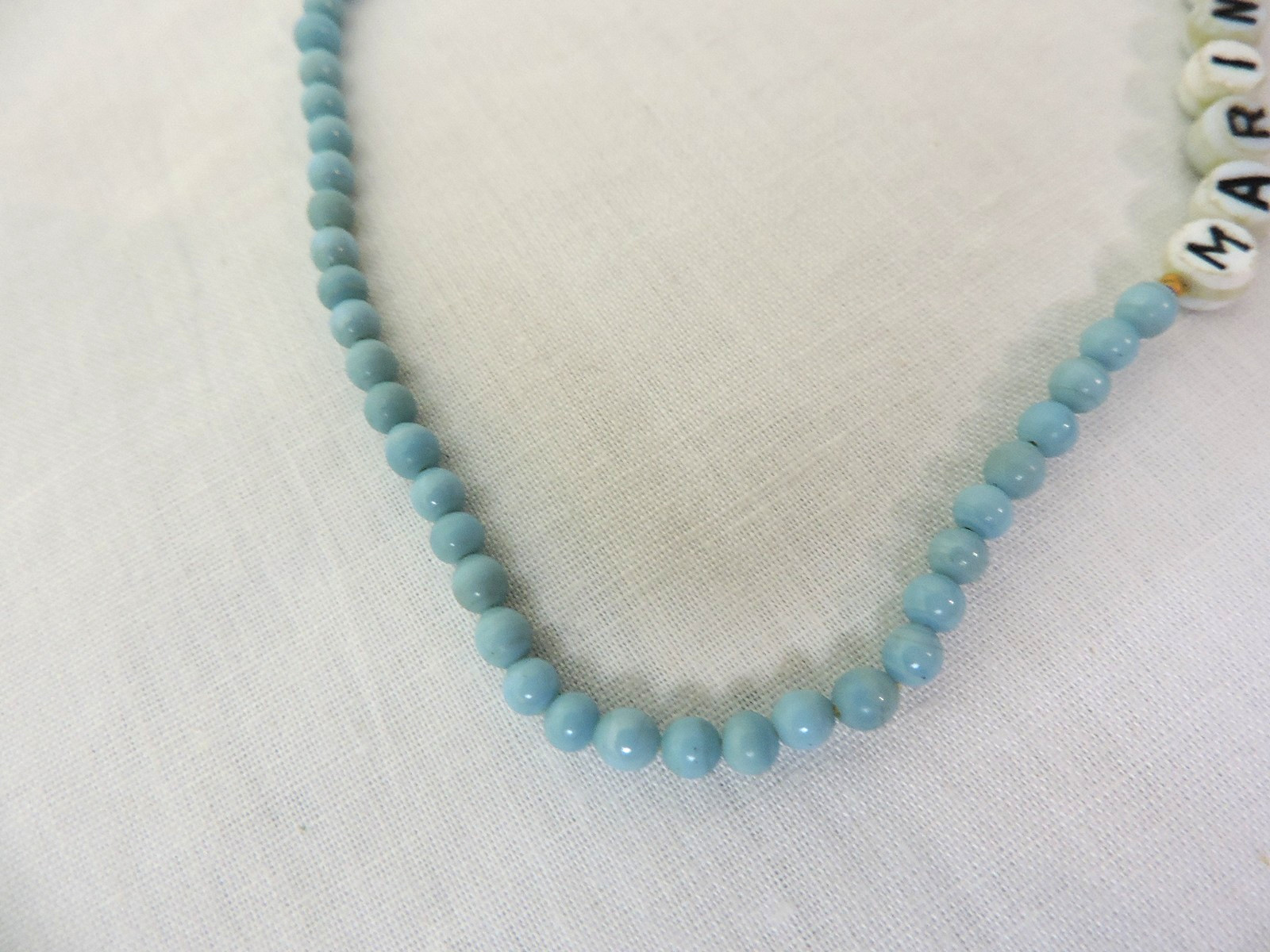 Vintage Beaded Hospital ID Last Name MARINELLI Baby Boy 1950's