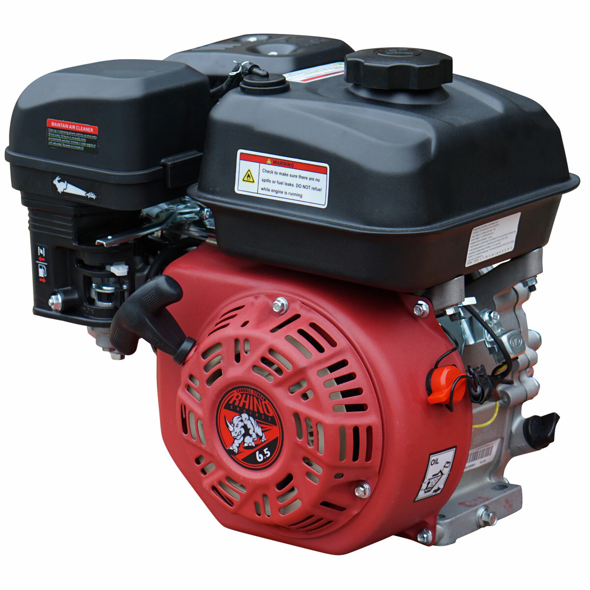 New 6.5HP 6:1 Gear Reduction Gas Engine Cement Mixer Side Shaft Pull Small Motor