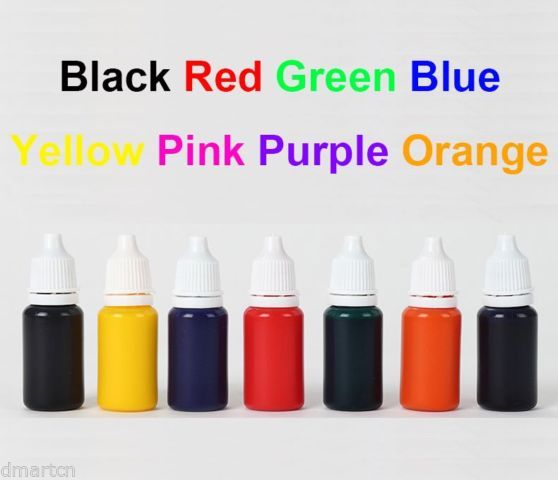 10ml flash refill ink for self inking rubber stamp office stamp colors