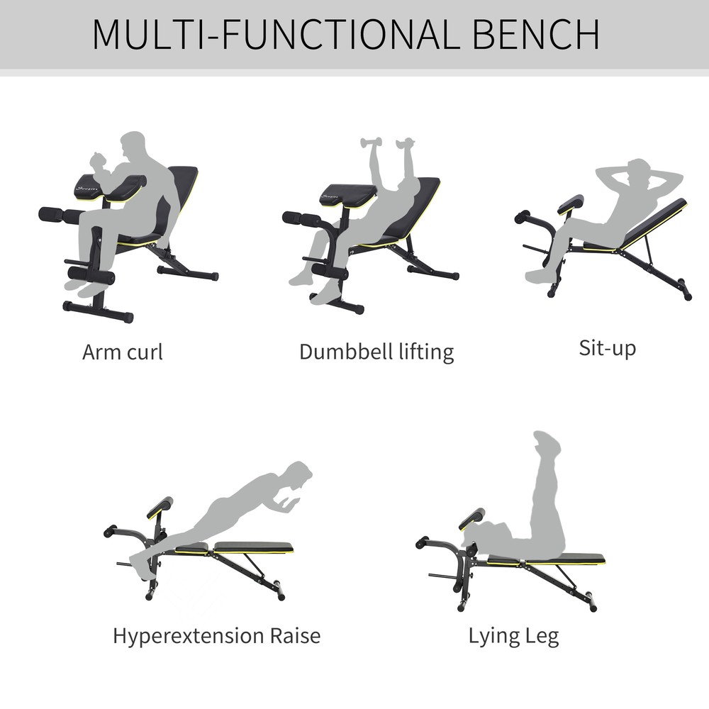 Multi-Functional Sit-Up Dumbbell Bench Adjustable Seat and Back Angle