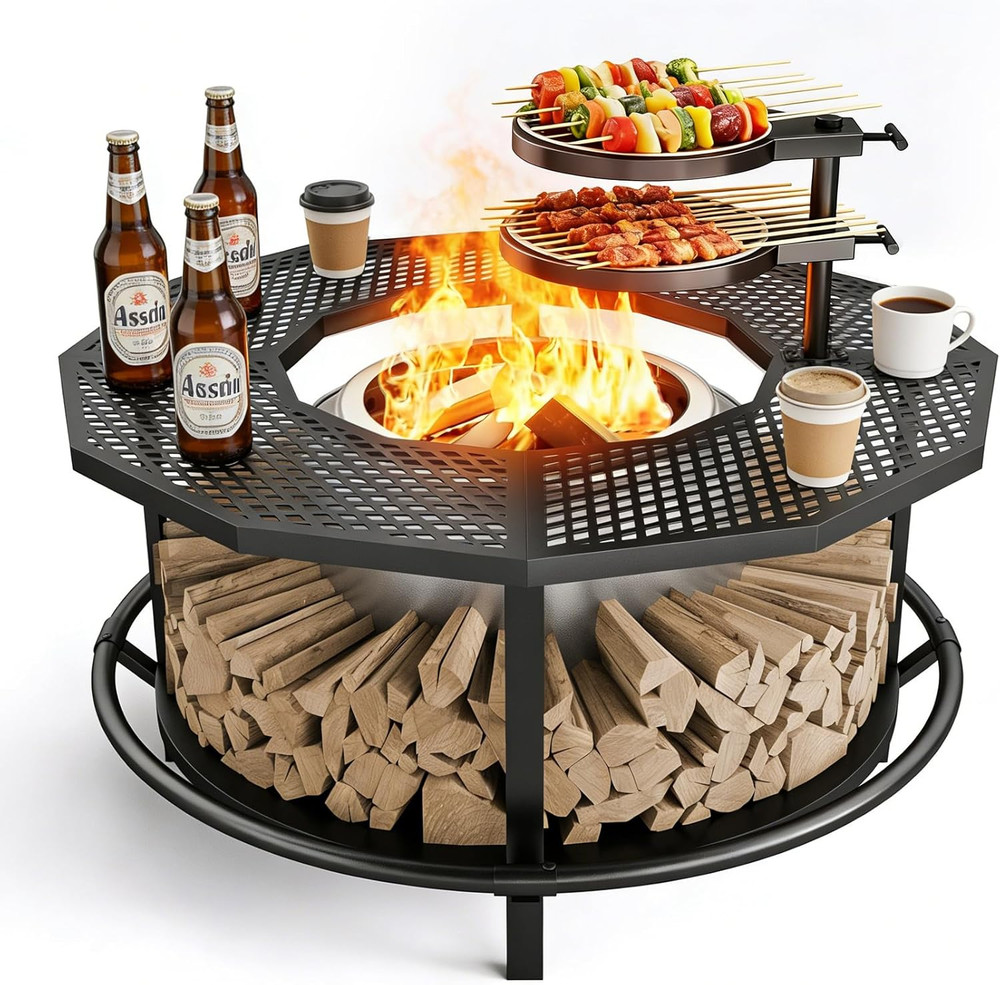 Fire Pit Surround Tabletop - 360° Fire Pit Guard for Solo Stove Bonfire & Ranger