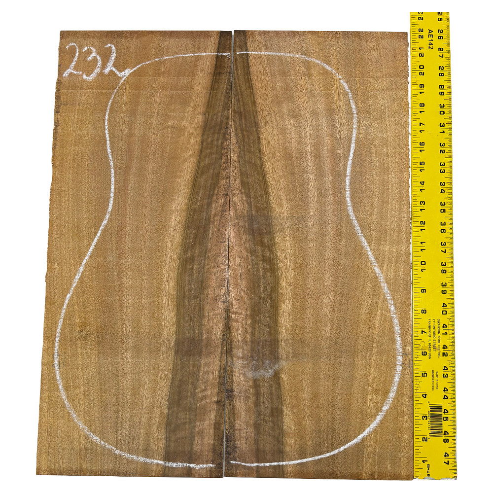 Flame Chocolate Mango Dreadnought Guitar Back Set #232