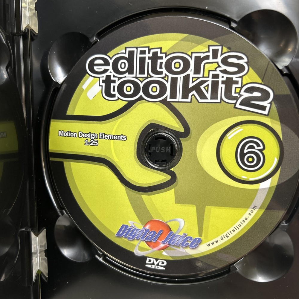 Digital Juice Editor’s Toolkit 1 & 2 Video Editing DVDs Tools Software Overlays
