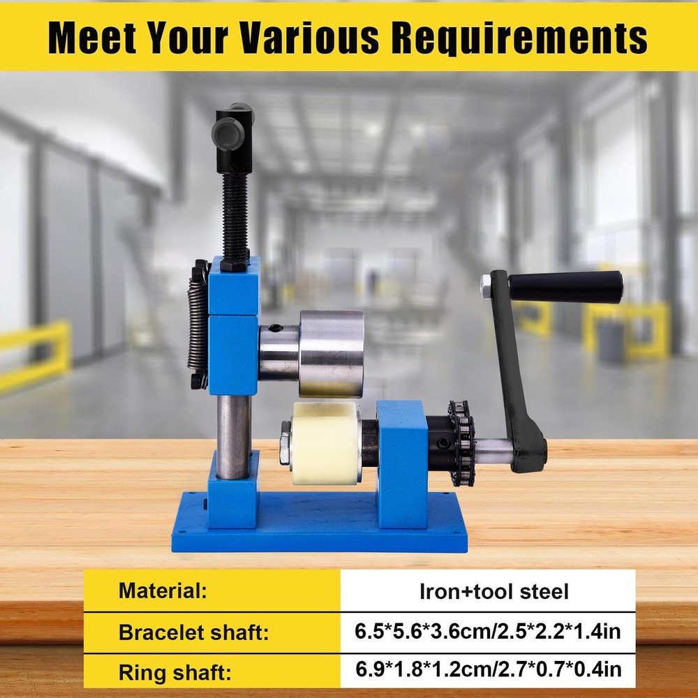 Hand Crank Ring Bracelet Press Bending Machine Making Tool Jewelry Ring Bender