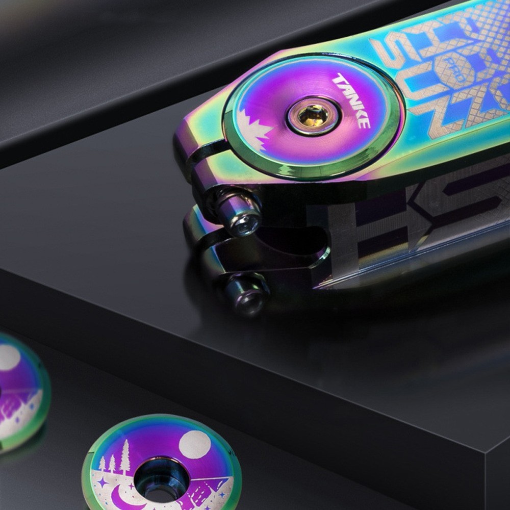 Lightweight Multicolor Oil Slick Headset Stem Cap Replacement Top Cover