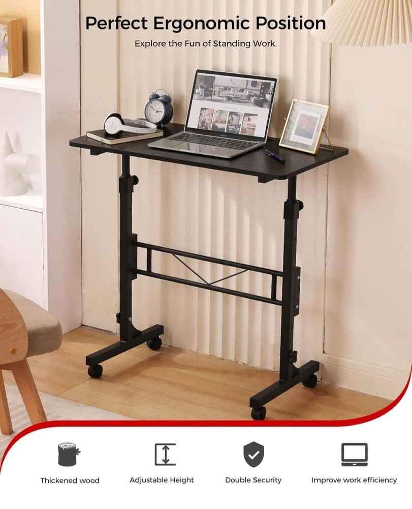 Adjustable Height Desk Manual Adjustable Desk Black Or White