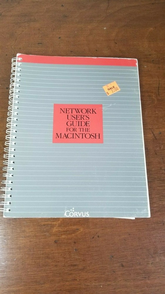 Corvus Network User's Guide For Macintosh 1985 Vintage
