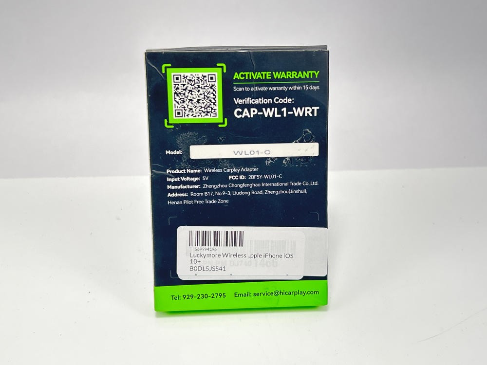 Luckymore Wireless CarPlay Adapter USB Plug & Play Fast Auto Connect