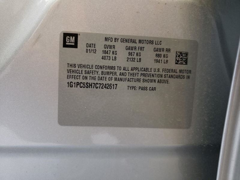 CRUZE 2012 Transmission Shift 664796