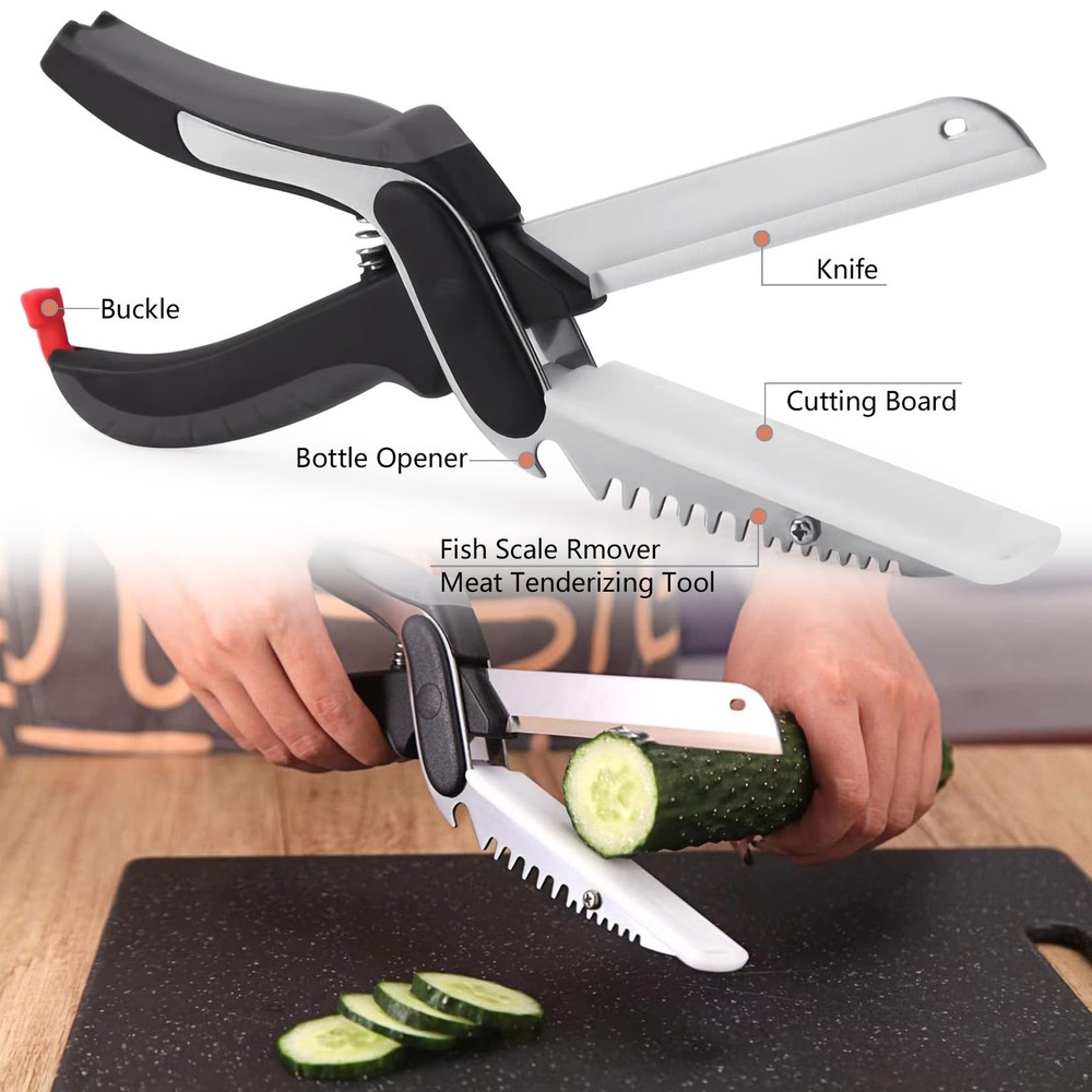 Vegetable Scissors Slicer Cutter,Quick Release/Install Kitchen Shears Cutting...