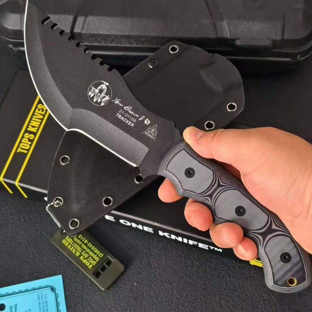 Tracker, Jungle Obstacle Removal Knife, Field Exploration Logging Knife EDC Tool