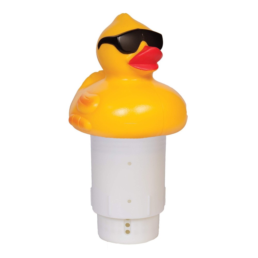 Solar Light-Up Derby Duck Pool Chlorine Dispenser – Medium Size Float