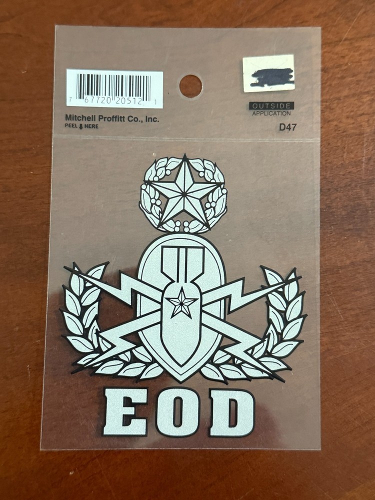 Window Sticker Decal US ARMY MASTER EOD EXPLOSIVE ORDNANCE DISPOSAL, 4" Mitchell