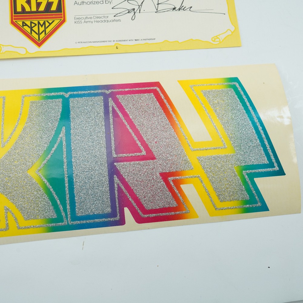 24 pieces Vintage Original 1970s KISS Army Membership Kit Photos Decal sticker
