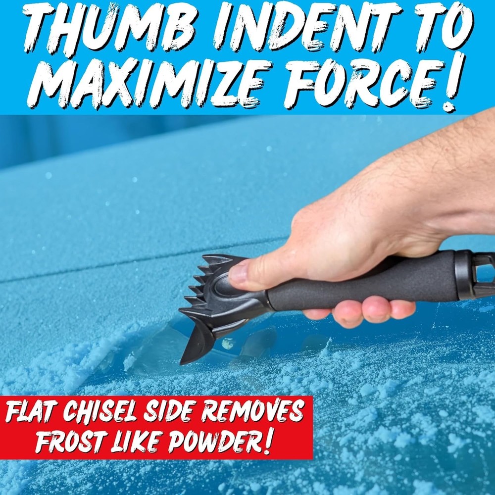 Ultimate Ice Scraper for Windshields - Durable and Lightweight 9x2 Design