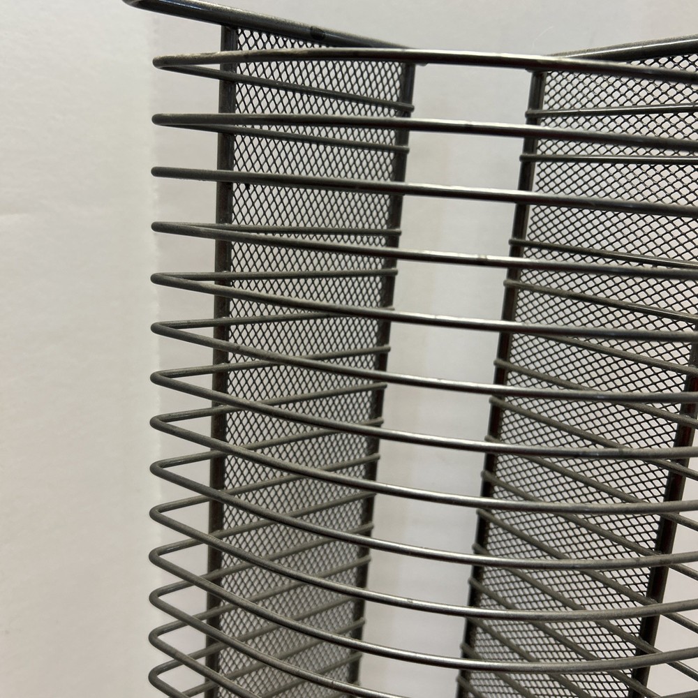 CD Storage Wire Rack 17" Holds 28 CDs Gray