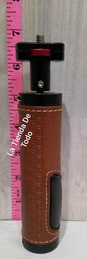 CAMERA LEATHER HANDLE WITH MINI ROD FOR VIDEO LIGHT READ