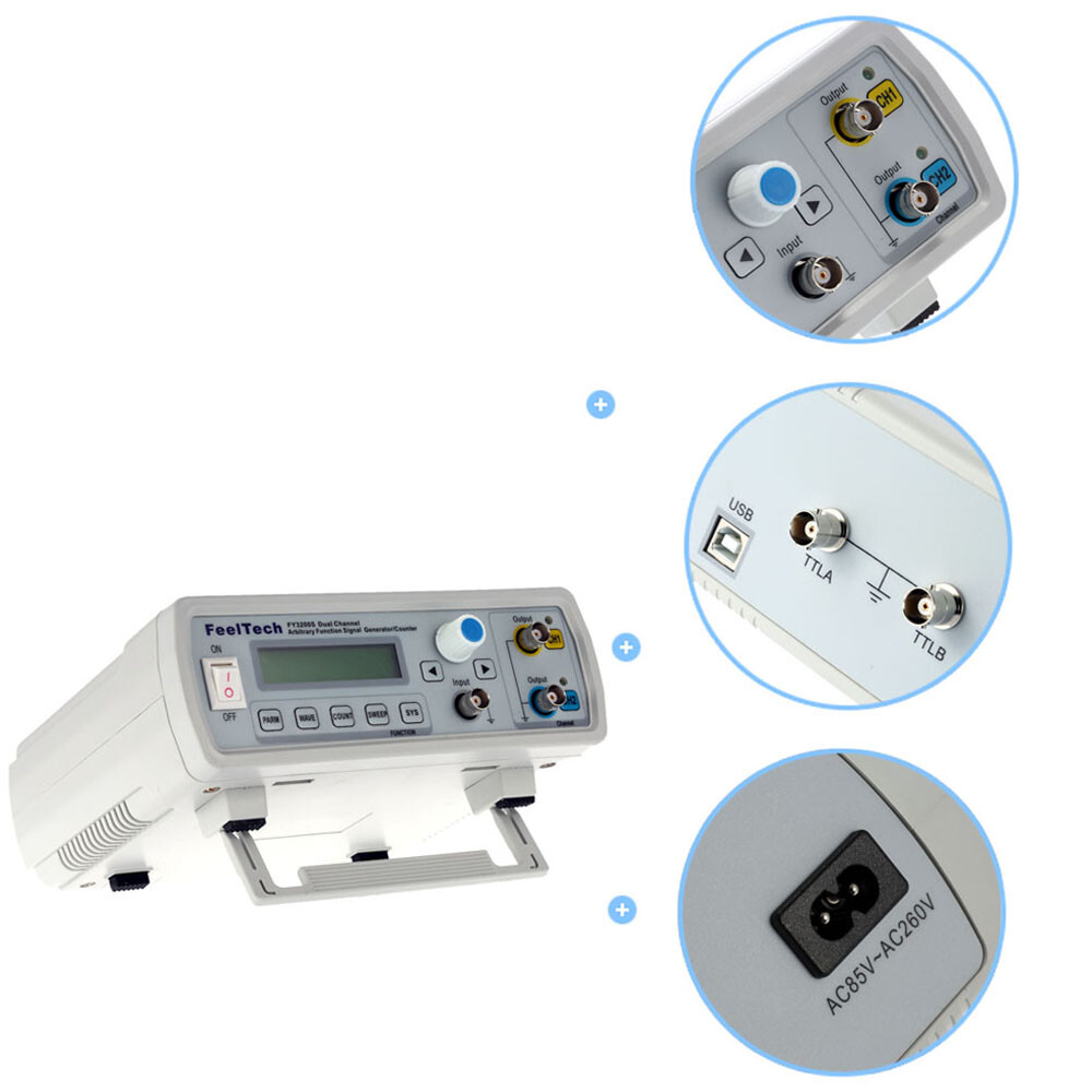 2 Channels 24MHz DDS Function Signal Generator Waveform Frequency Meter H7C1