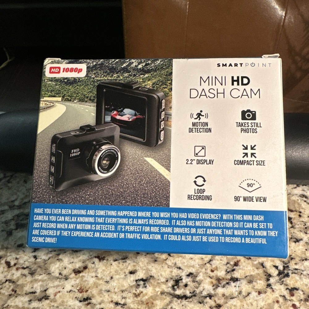 SmartPoint Mini HD Dash came 1080P Loop Recording 2.2” Display Motion Detect