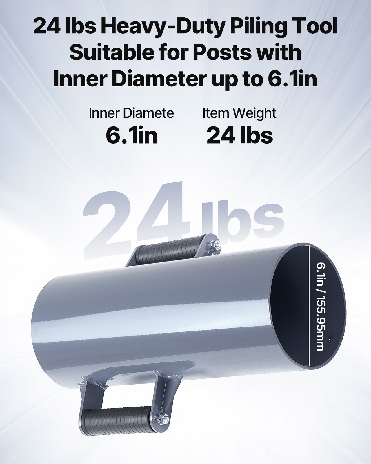 VEVOR Manual Fence Post Driver Heavy Duty T Post Rammer for Farm Garden Yard