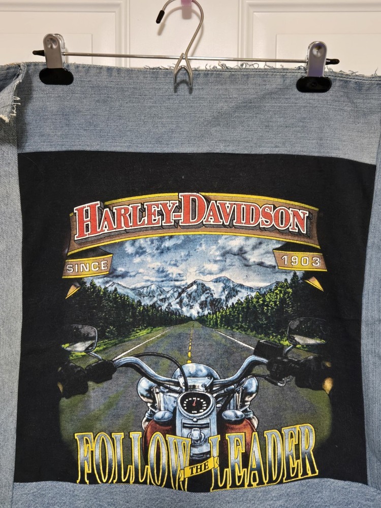 Harley Davidson Jacket Back Patch Sew On Upcycle Motorcycle 5