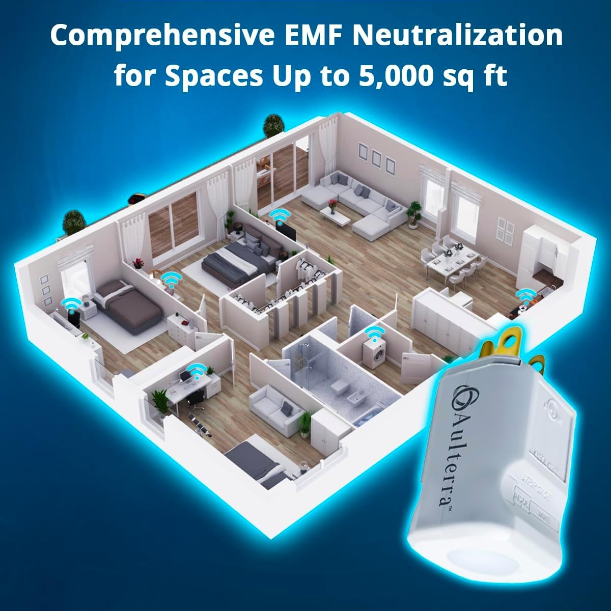 Aulterra EMF Neutralizer Whole House Plug to Neutralize Harmful Effects of EMFs